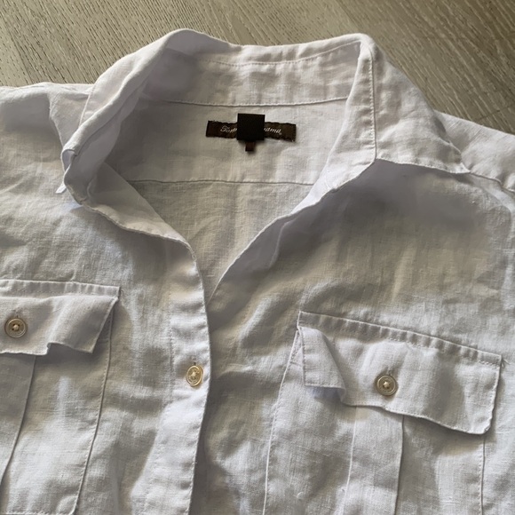 Tommy Bahama Women’s Linen White Button Down Shirt size XS‎ Lagenlook Summer - Picture 5 of 10